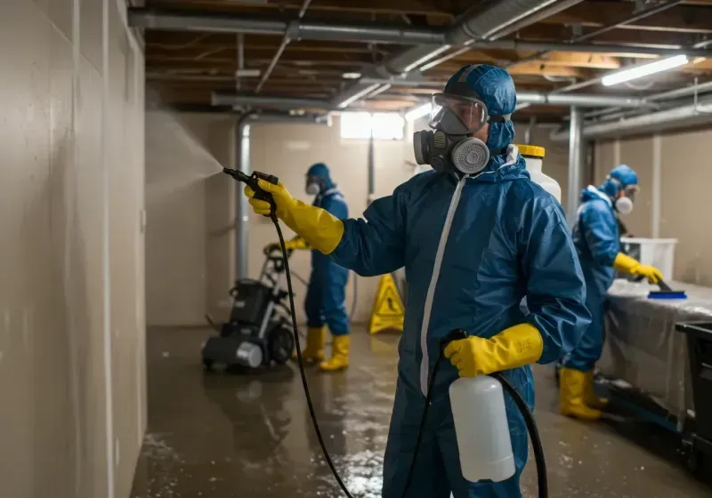 Basement Sanitization and Antimicrobial Treatment process in Woodward, IA